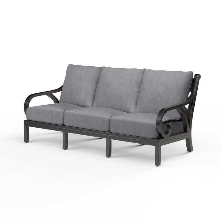 Monterey Sofa in Canvas Granite w/ Self Welt