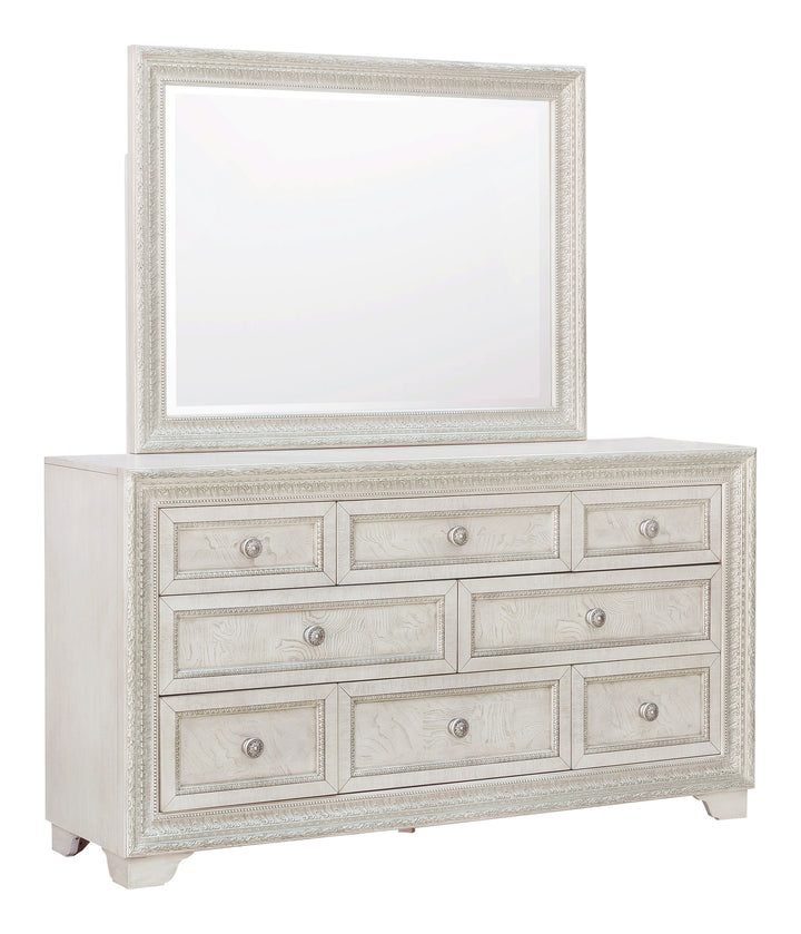 Camila Creamy White Dresser With Mirror - P269-BR-K7
