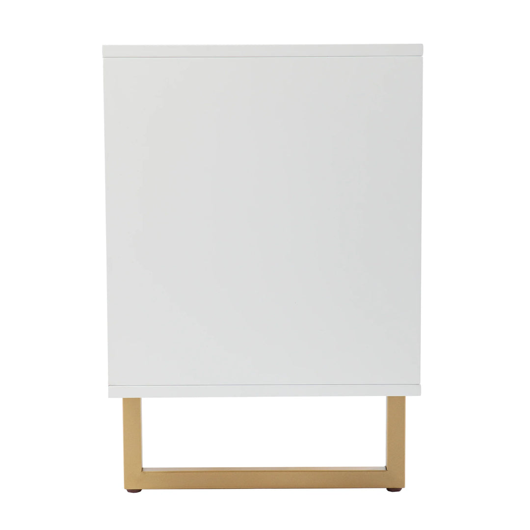 Mursley Media Cabinet w/ Storage - White - AmericanHomeFurniture