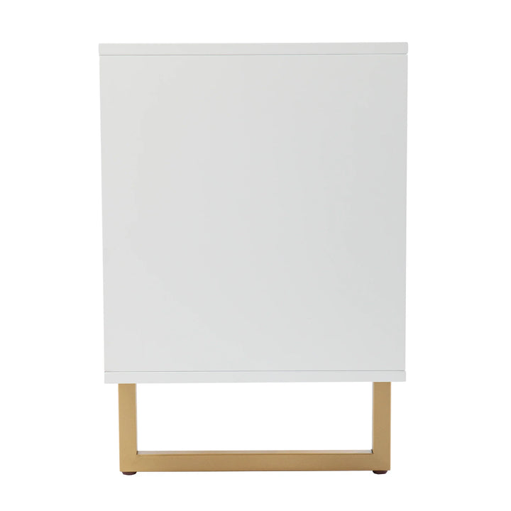 Mursley Media Cabinet w/ Storage - White - AmericanHomeFurniture