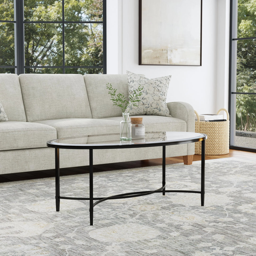 Quinton Oval Coffee Table - AmericanHomeFurniture