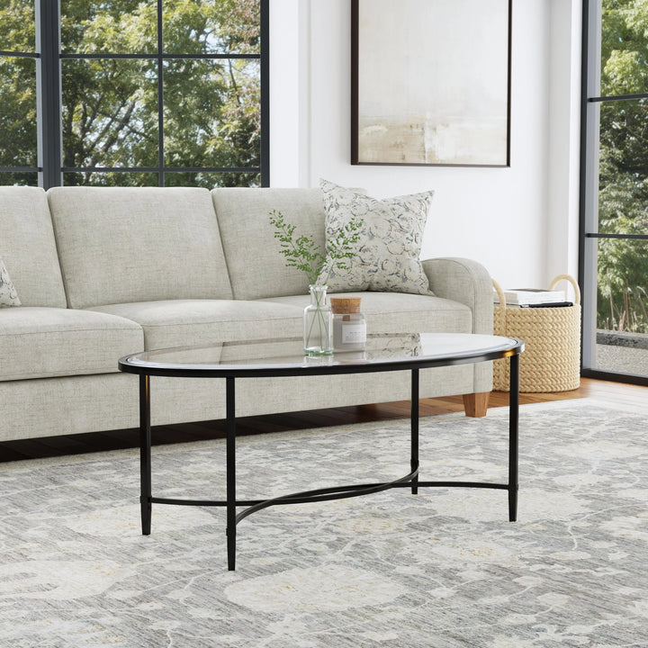 Quinton Oval Coffee Table - AmericanHomeFurniture
