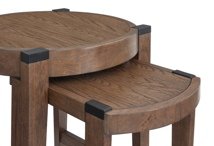 Kaysen Wallaby And Matte Black Nesting End Table - T5817-12
