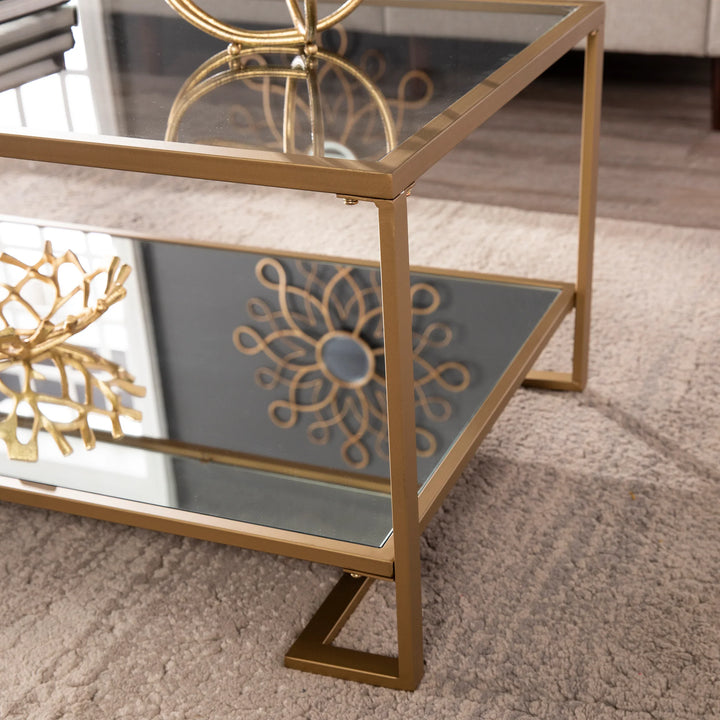 Horten Glass-Top Cocktail Table - AmericanHomeFurniture