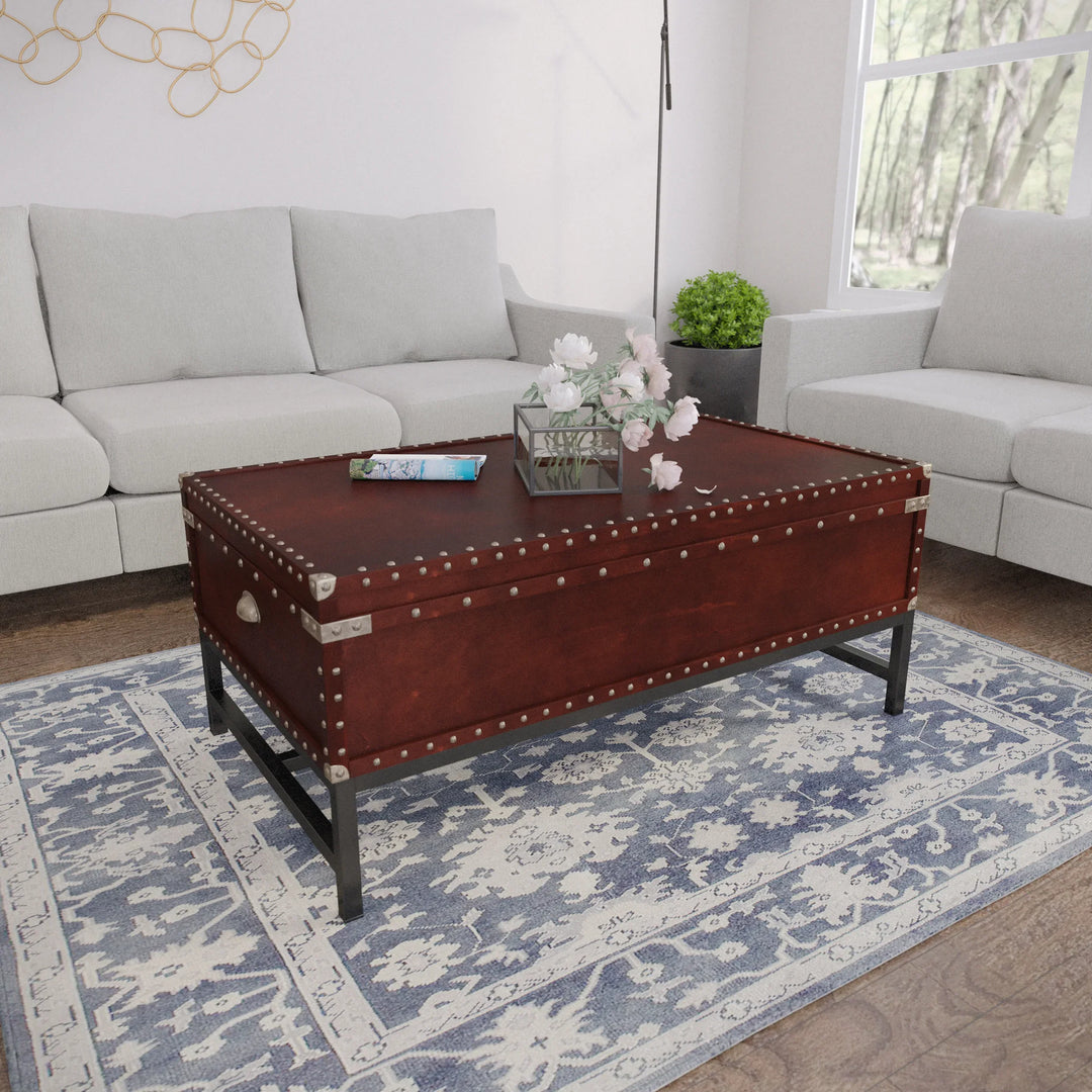 Voyager Storage Cocktail Table - Espresso - AmericanHomeFurniture