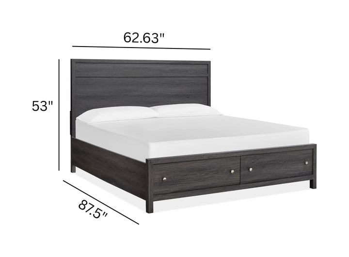 Merrifield Raisin Black Queen Panel Storage Bed - B6308-54A