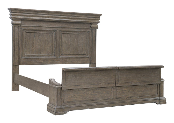 Madison Ridge Natural Bark California King Bed With Chest Footboard - P413-BR-K6