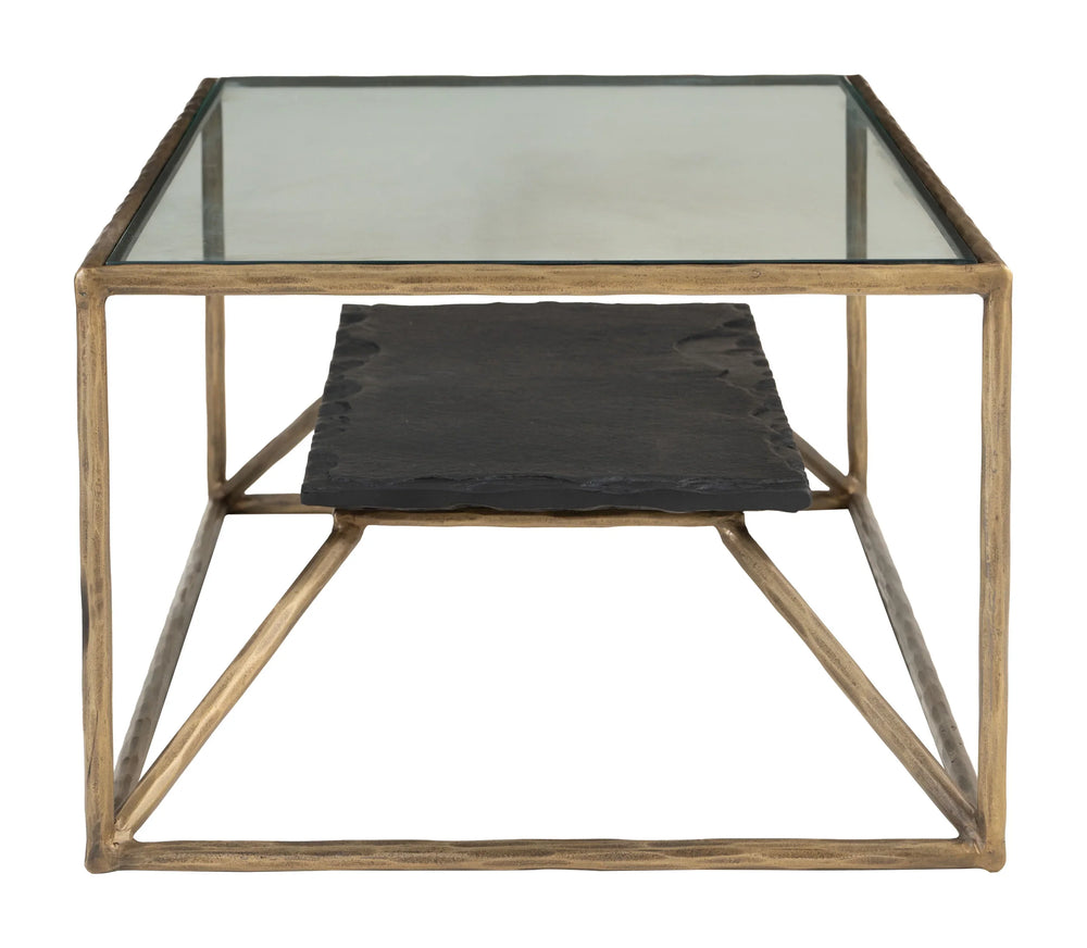 Ranol Coffee Table Brass - AmericanHomeFurniture
