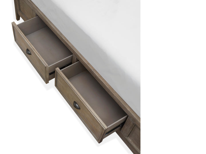 Paxton Place Dovetail Grey King Panel Storage Bed - B4805-65