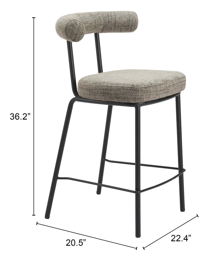 Kede Counter Stool Green Tweed - AmericanHomeFurniture
