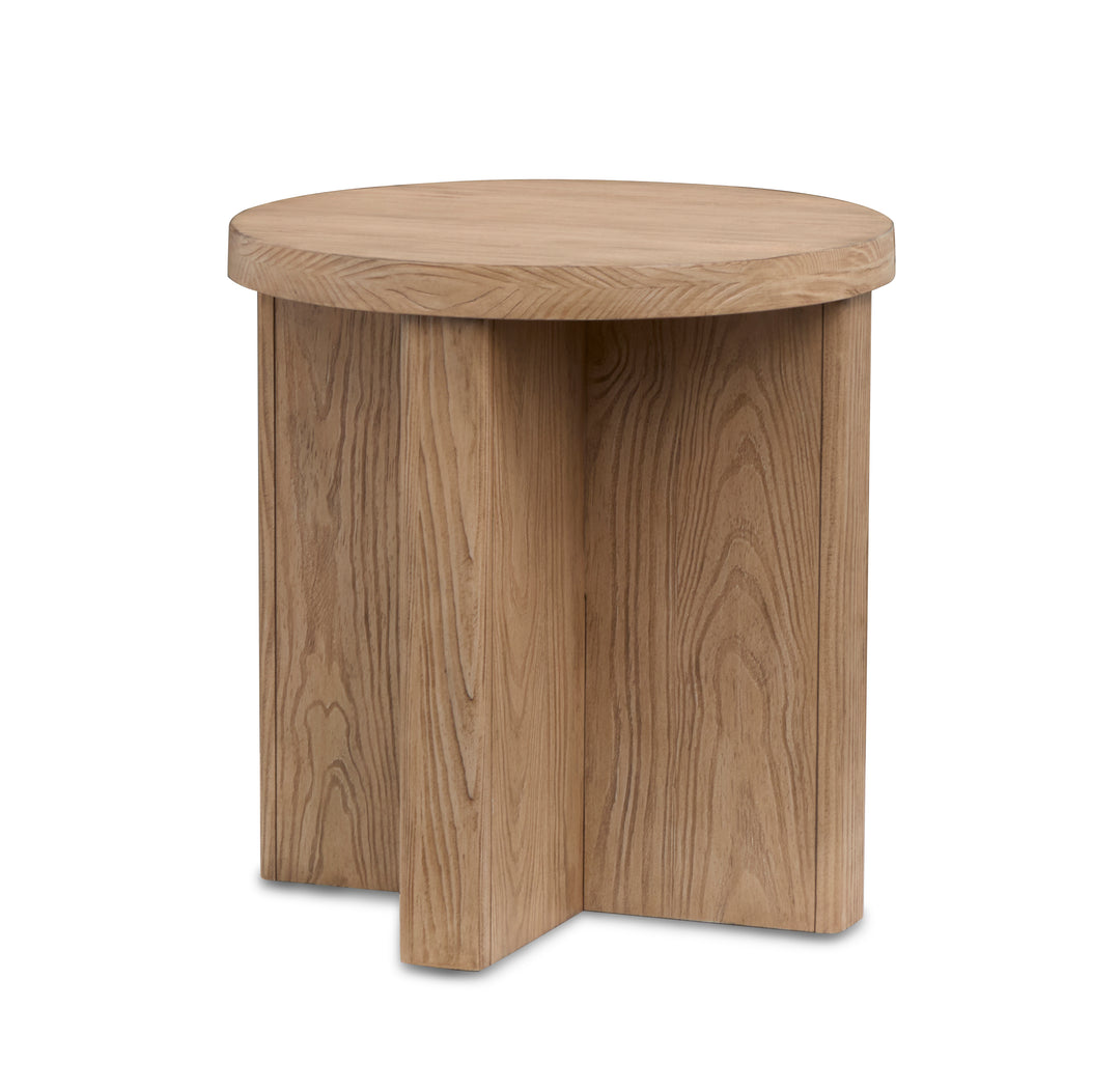 Hayden Golden Oat Round End Table - T6348-05