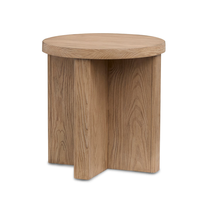 Hayden Golden Oat Round End Table - T6348-05