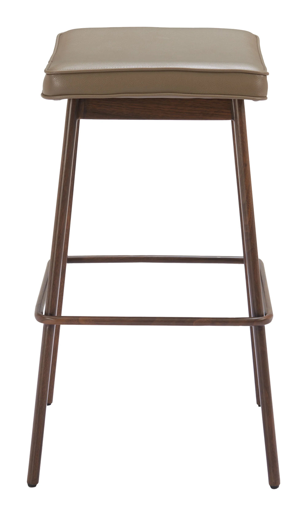 Divat Barstool (Set of 2) Taupe & Walnut - AmericanHomeFurniture