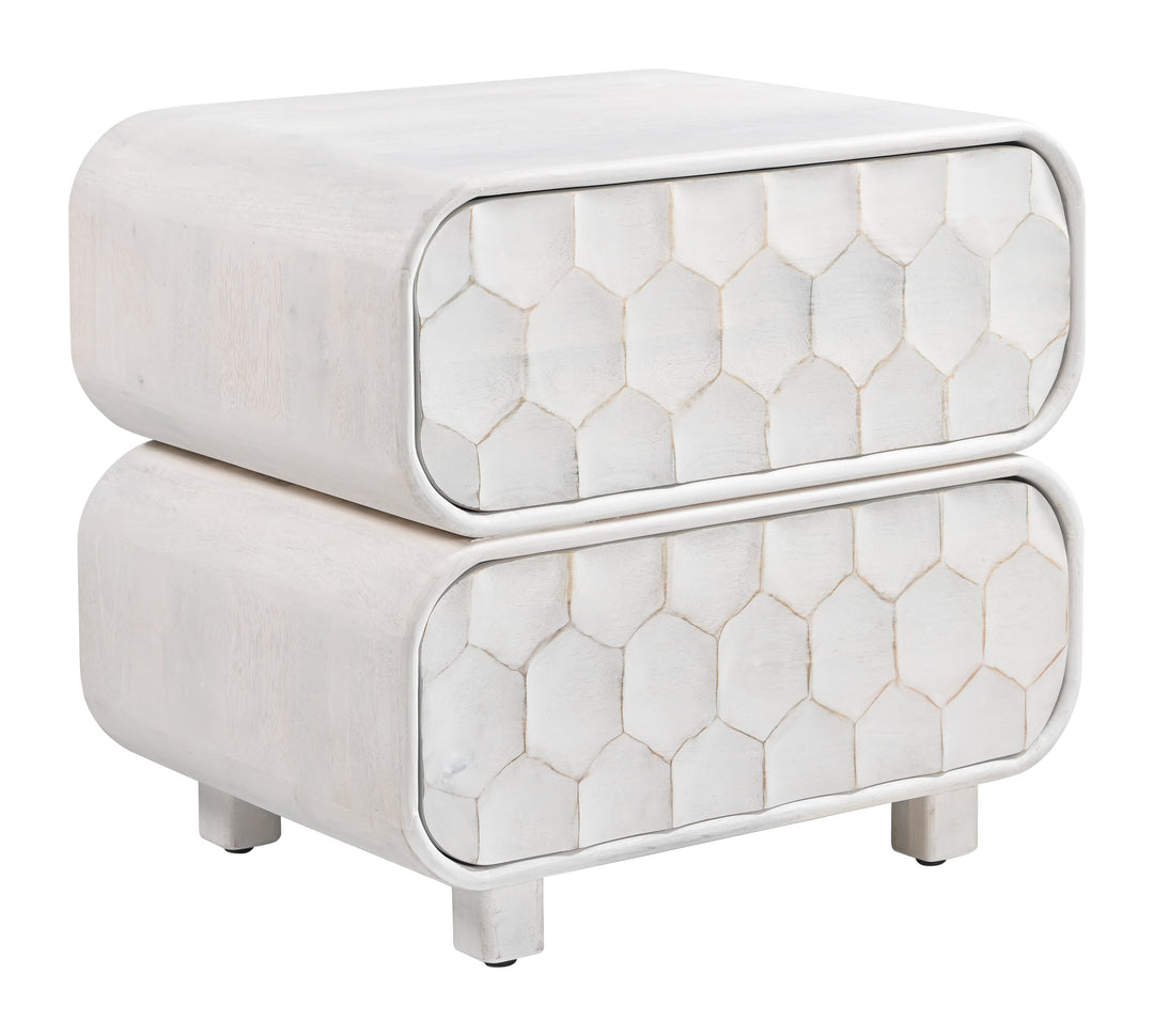 Miro Nightstand Whitewashed