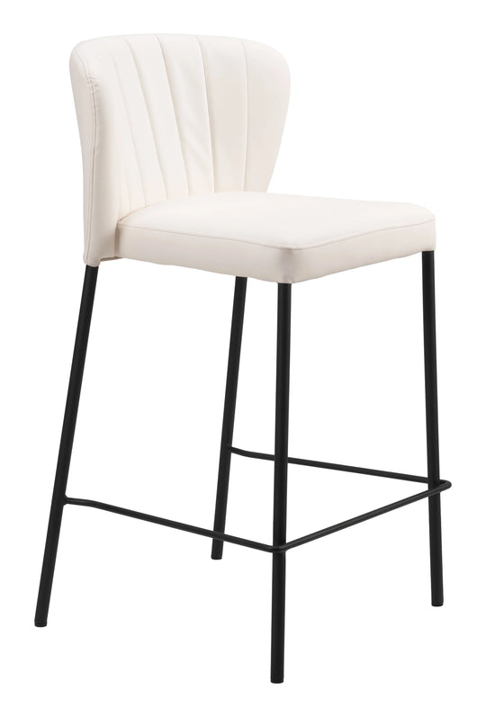 Zuo Linz Counter Stool (Set of 2) Cream BAR STOOLS + COUNTER STOOLS