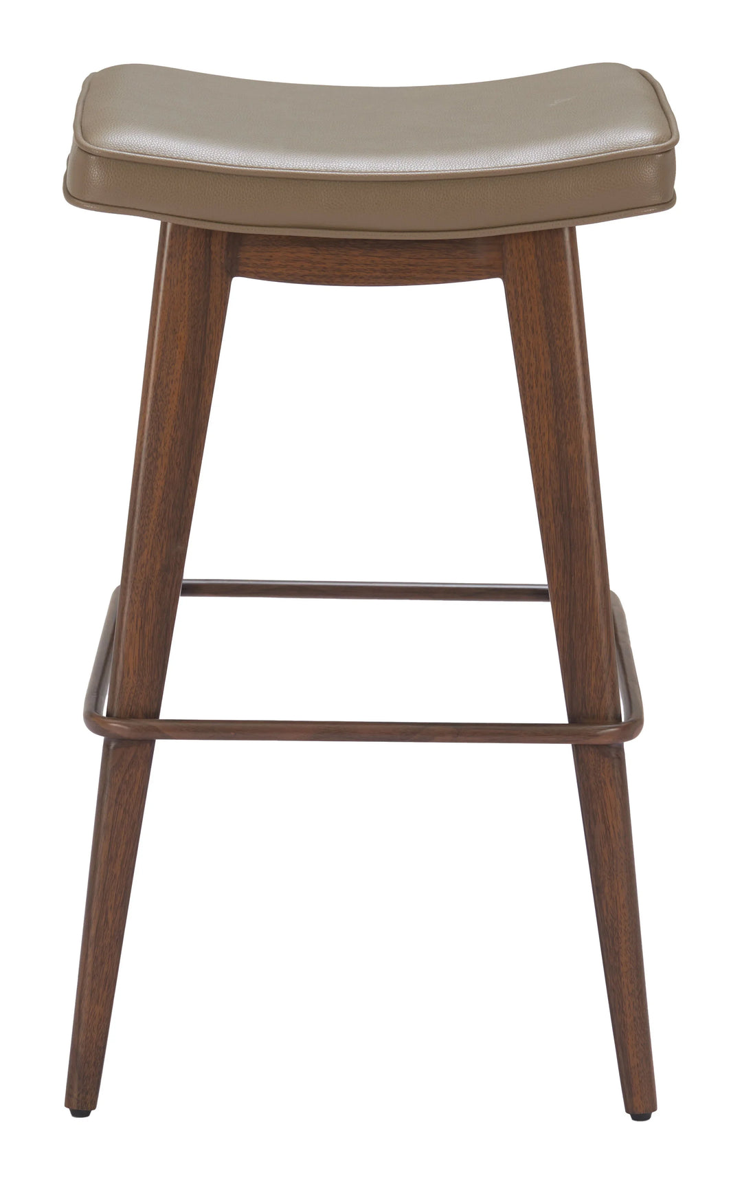 Divat Barstool (Set of 2) Taupe & Walnut - AmericanHomeFurniture