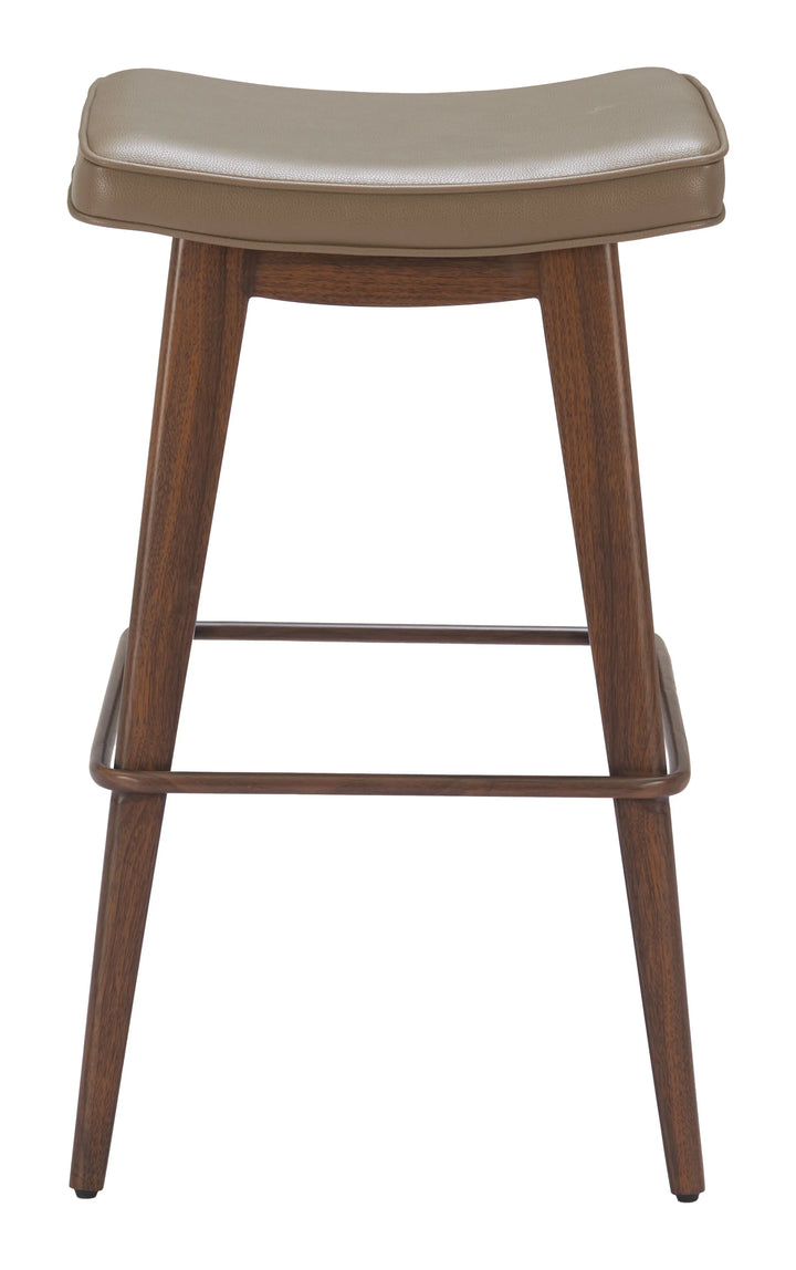 Divat Barstool (Set of 2) Taupe & Walnut - AmericanHomeFurniture