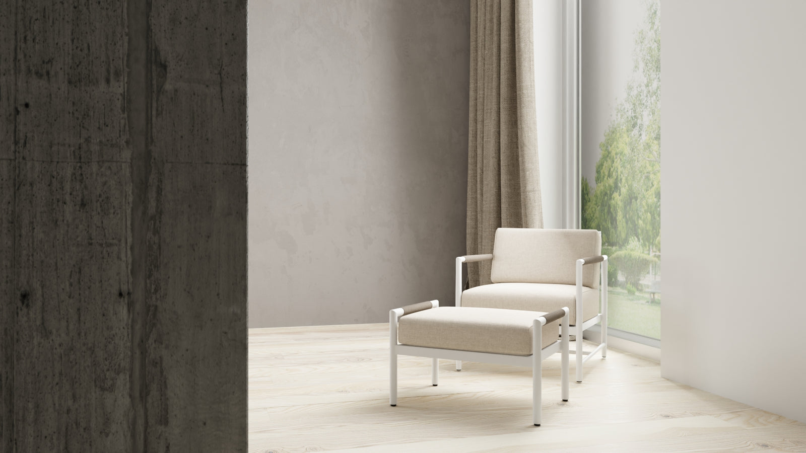 Sabbia Club Chair in Dupione Celeste, No Welt