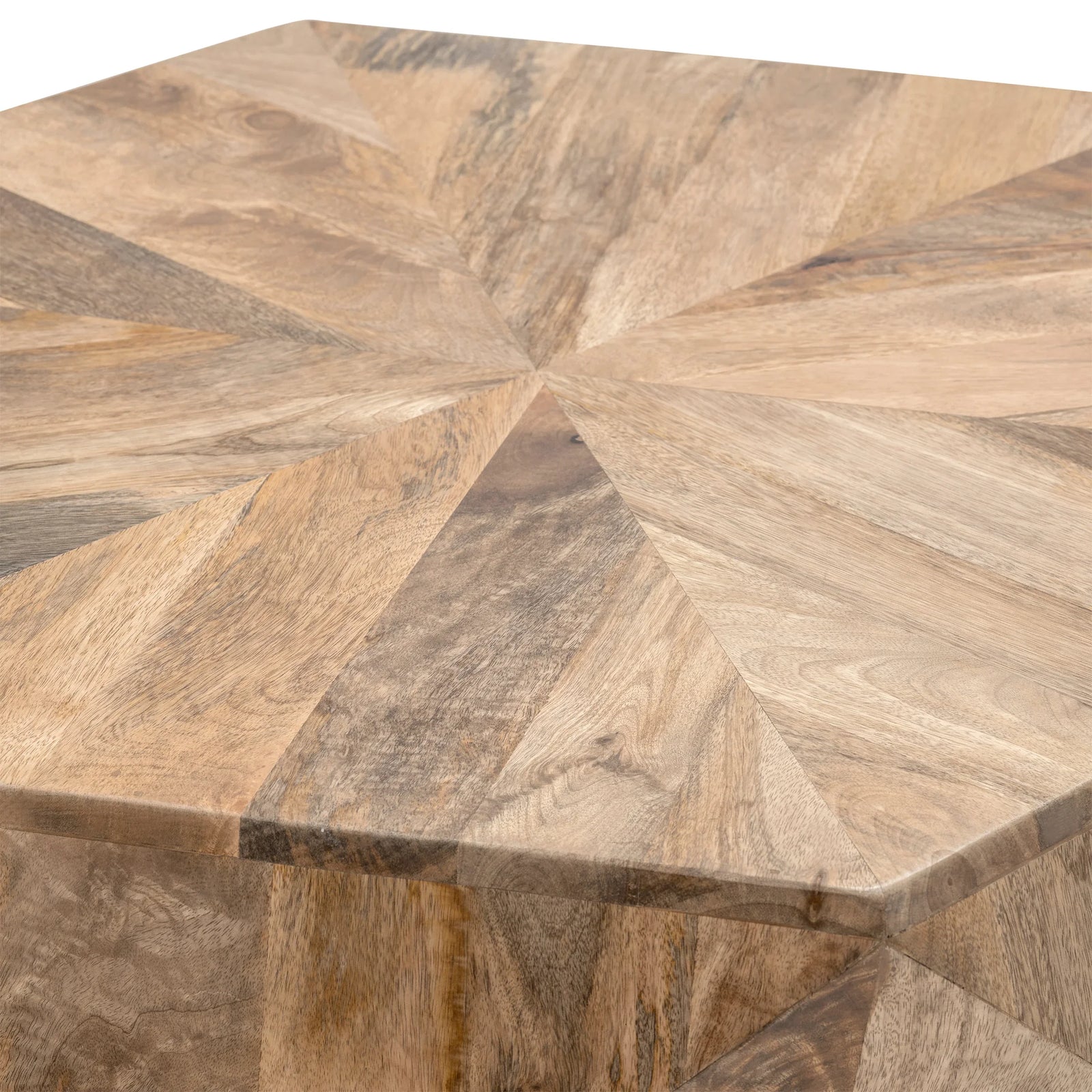 Crestview Collection Faceted Hexagon Mango Cocktail Table COFFEE TABLES