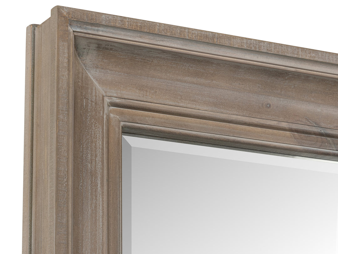 Lancaster Dovetail Grey Drawer Dresser With Landscape Mirror - B4352-2040