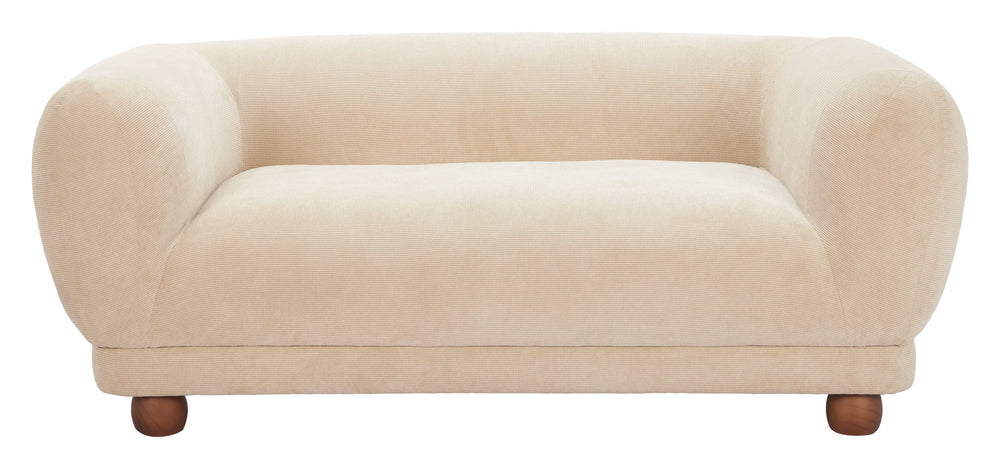 Boet Loveseat Taupe - AmericanHomeFurniture