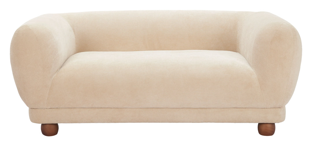 Boet Loveseat Taupe - AmericanHomeFurniture