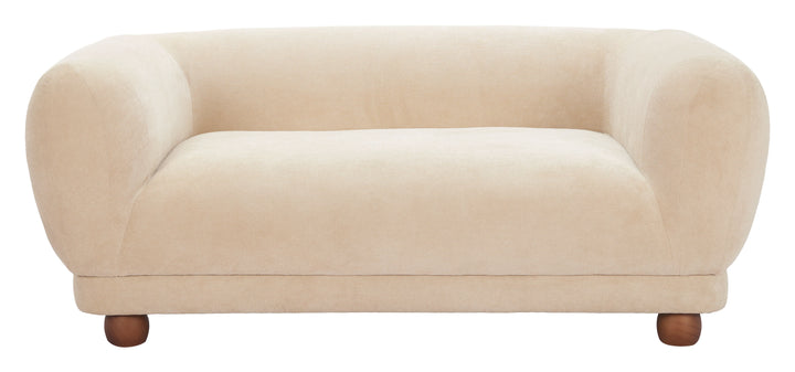 Boet Loveseat Taupe - AmericanHomeFurniture