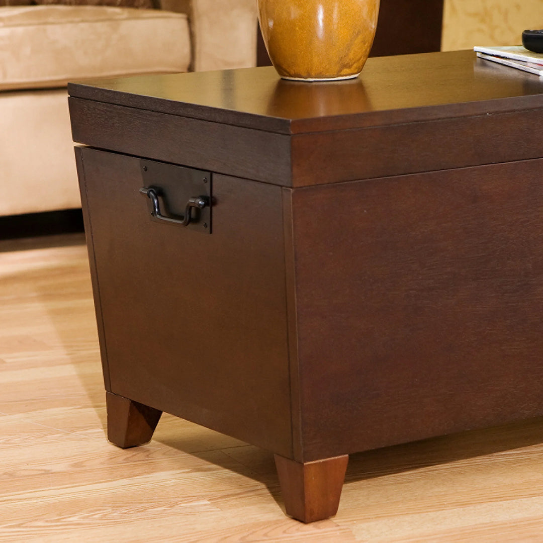 Pyramid Trunk Cocktail Table - Espresso - AmericanHomeFurniture