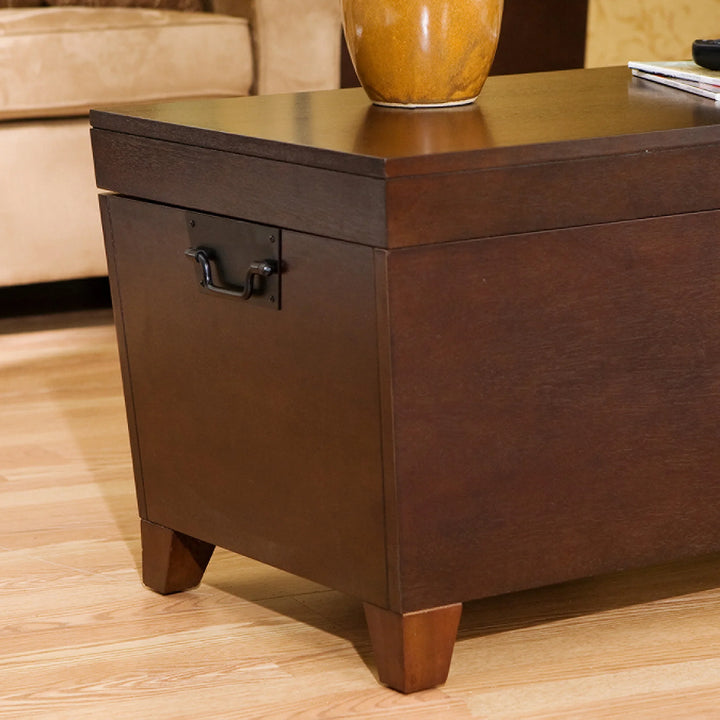 Pyramid Trunk Cocktail Table - Espresso - AmericanHomeFurniture