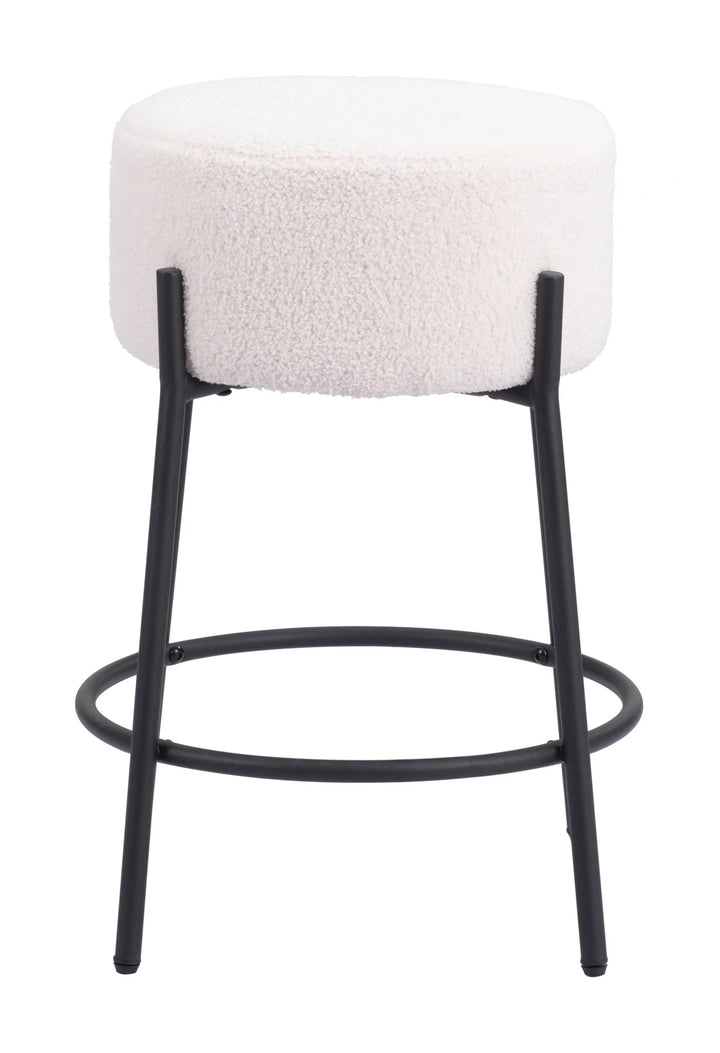 Blanche Counter Stool (Set of 2) Ivory - AmericanHomeFurniture