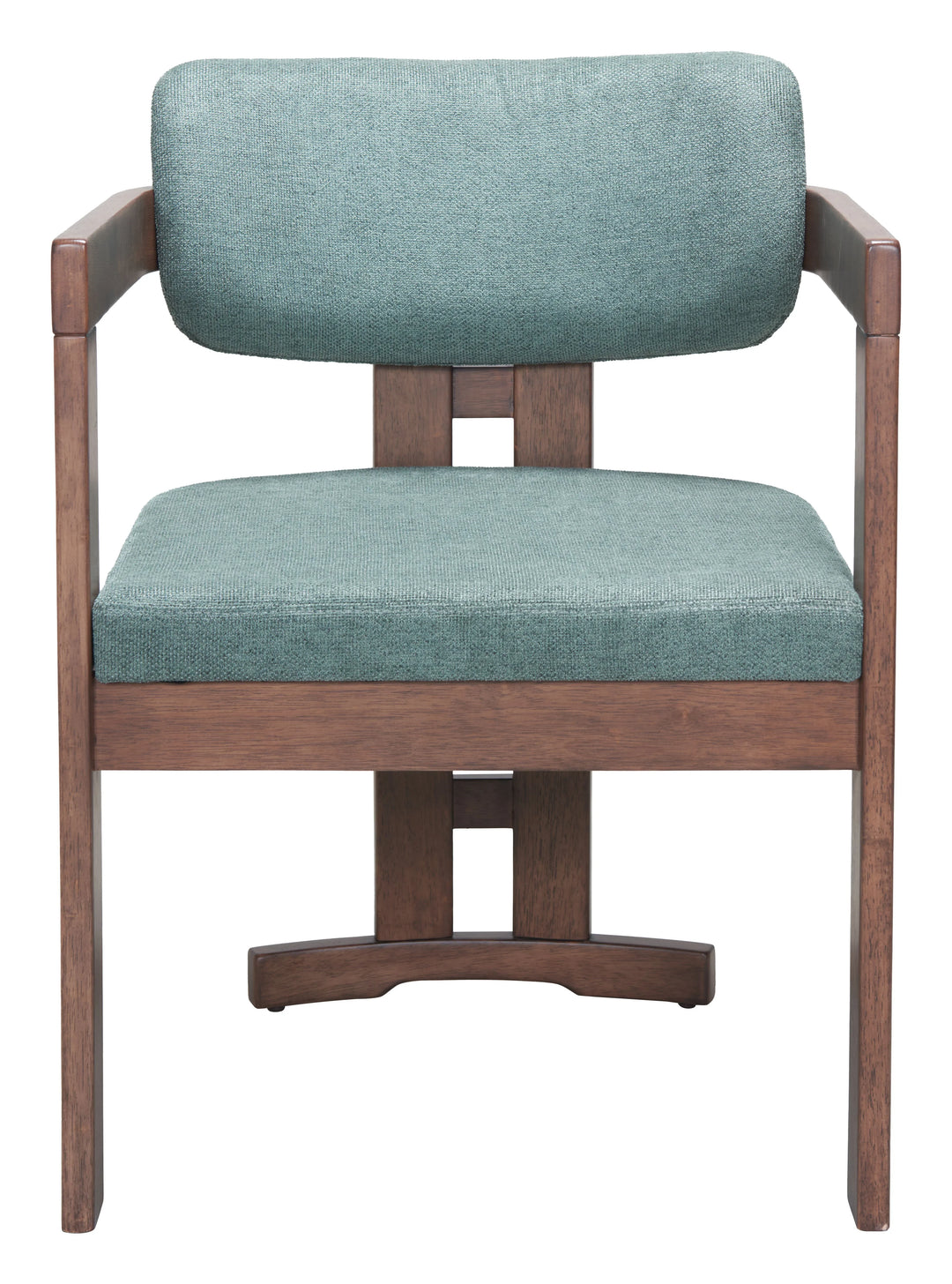 Poly Dining Chair Moss Gray & Walnut - AmericanHomeFurniture