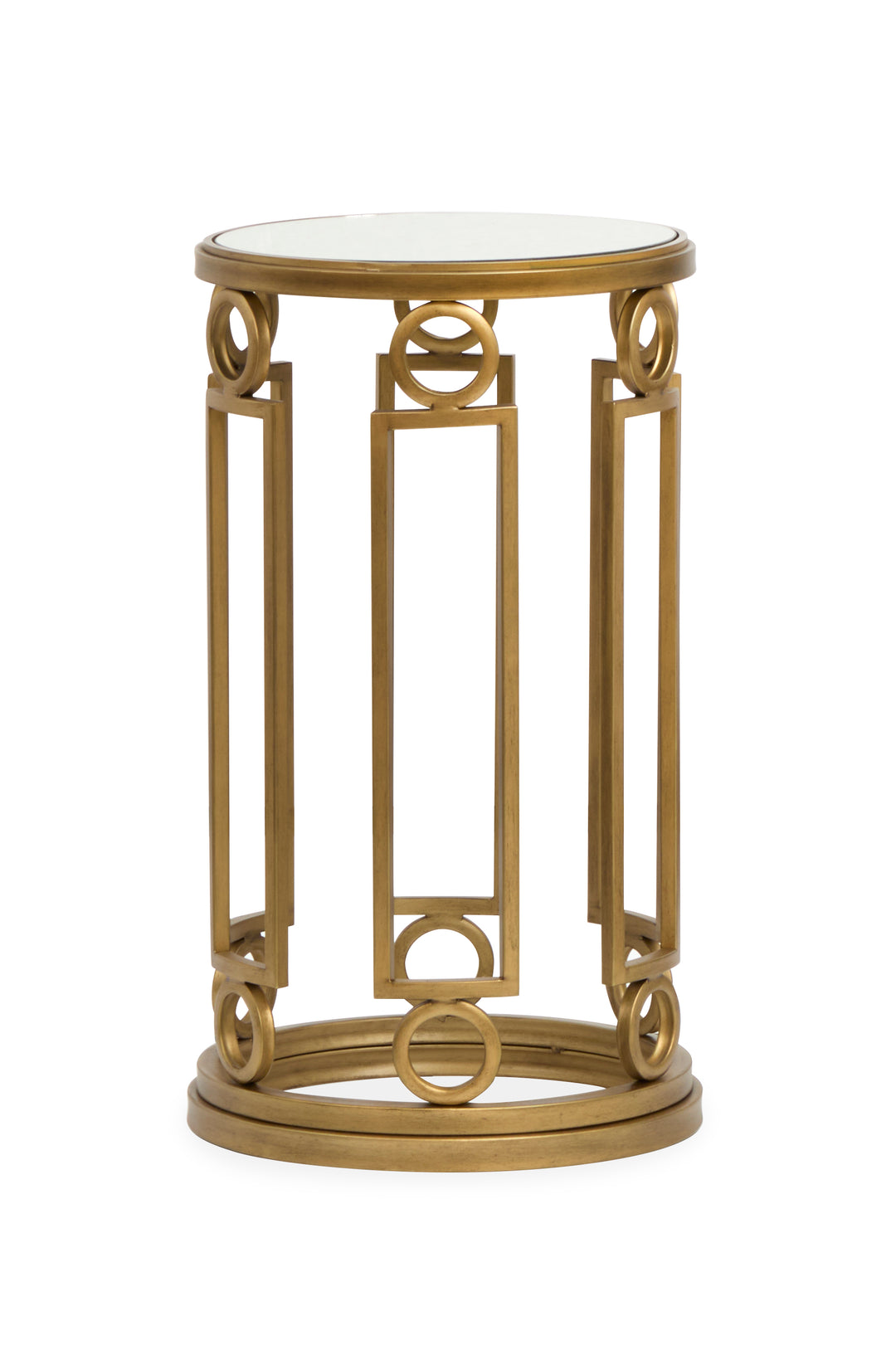 Lorena Burnished Brass Round Accent Table - T6300-35