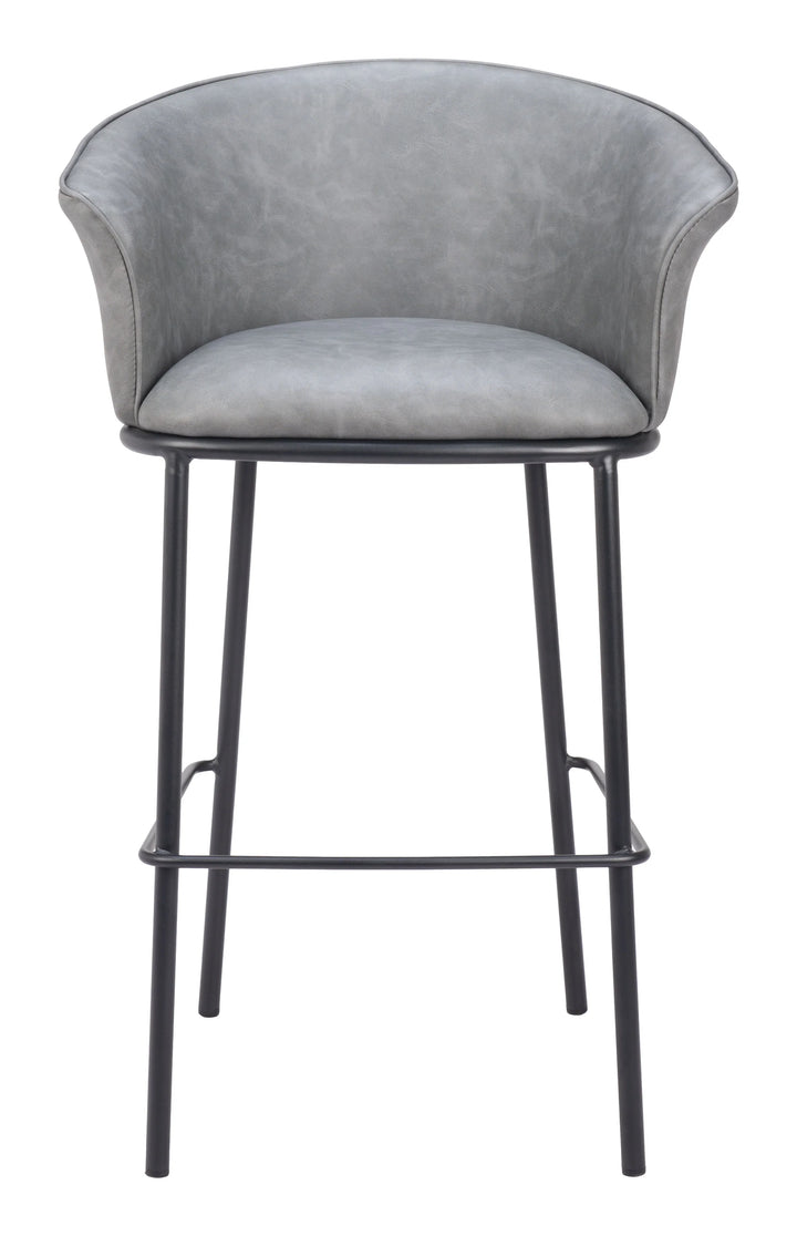 Garston Barstool Gray - AmericanHomeFurniture