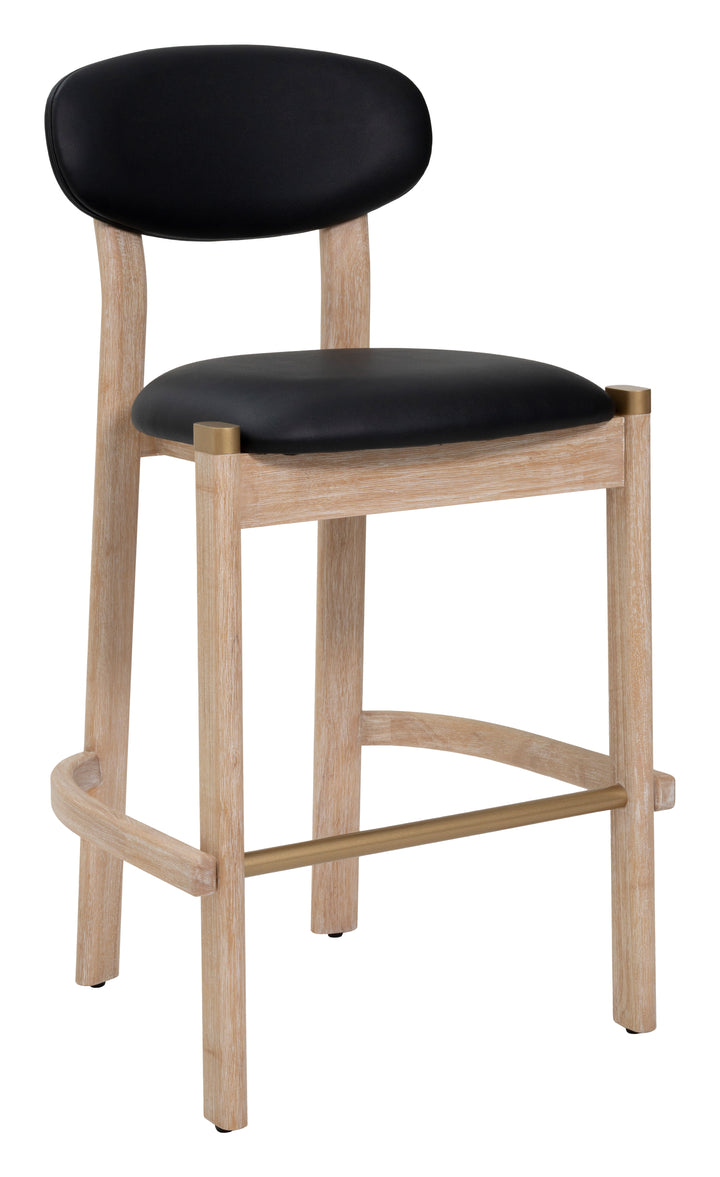 Rilou Barstool (Set of 2) Black & Natural