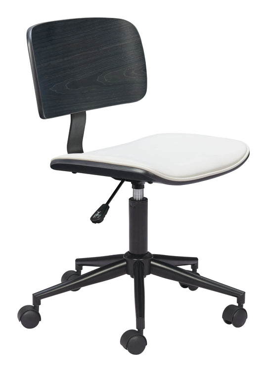 Zuo Duravel Office Chair White & Black OFFICE CHAIRS