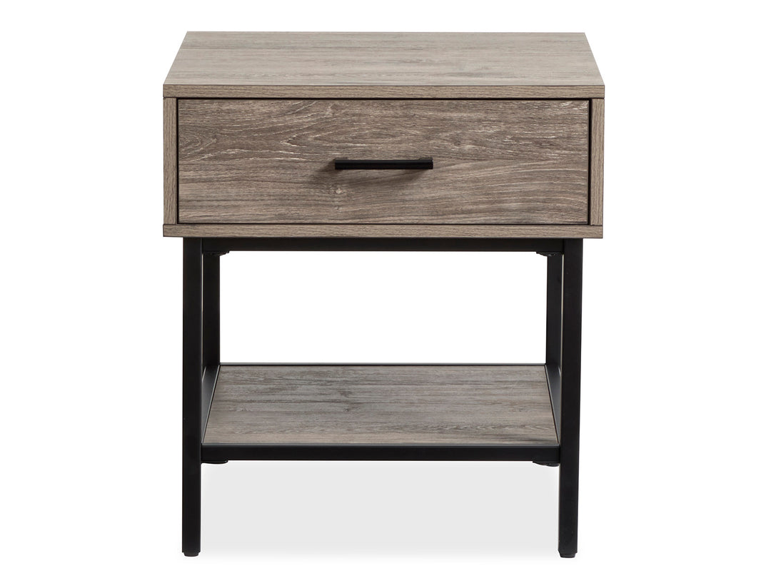 Fenwick Whitetail Brown And Smoke Glass Rectangular End Table - T5962-03