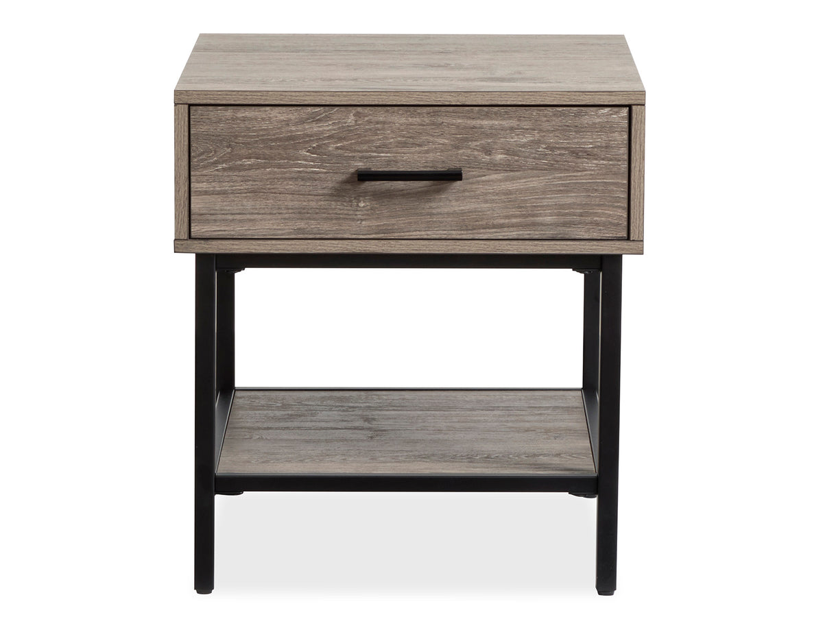 Fenwick Whitetail Brown And Smoke Glass Rectangular End Table - T5962-03