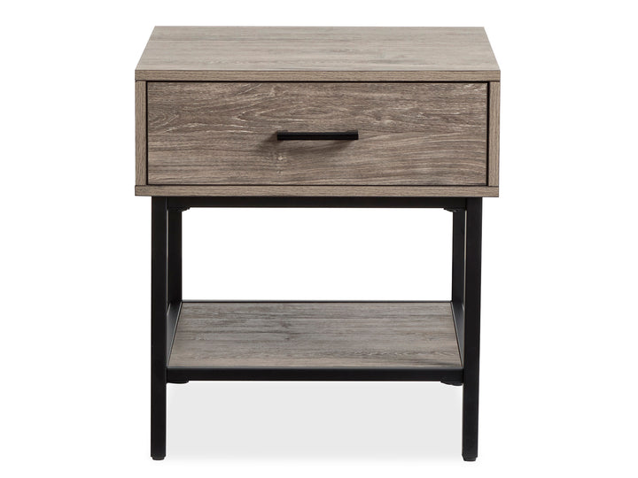 Fenwick Whitetail Brown And Smoke Glass Rectangular End Table - T5962-03