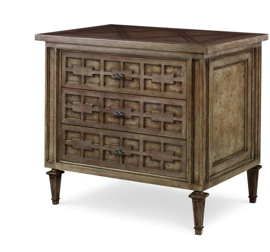 American Home Furniture Century Three Drawer Nightstand 