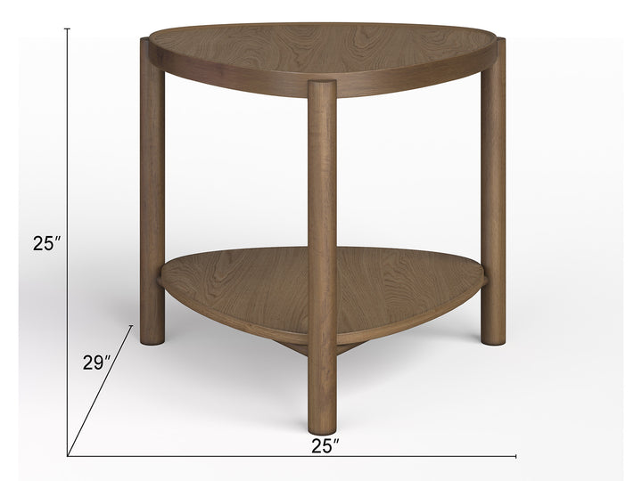 Hadleigh Brown Honey Shaped Accent End Table - T5558-34