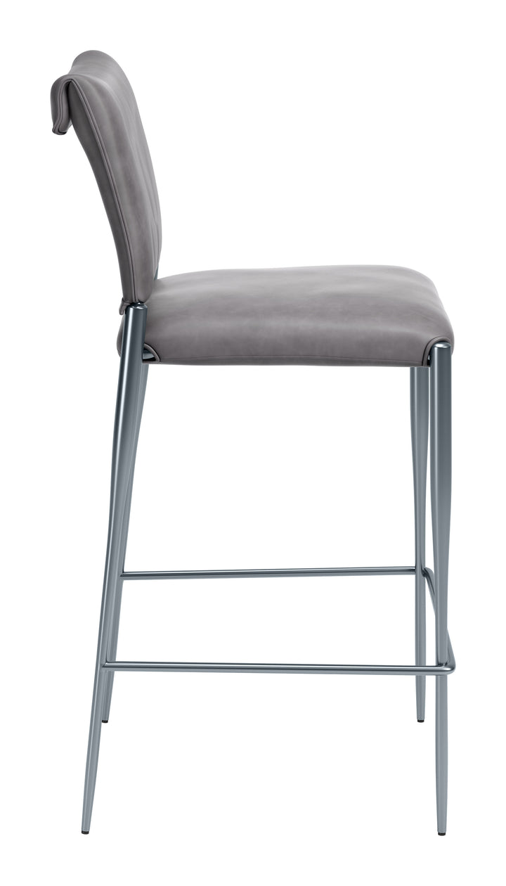 Freesia Barstool (Set of 2) Charcoal Gray