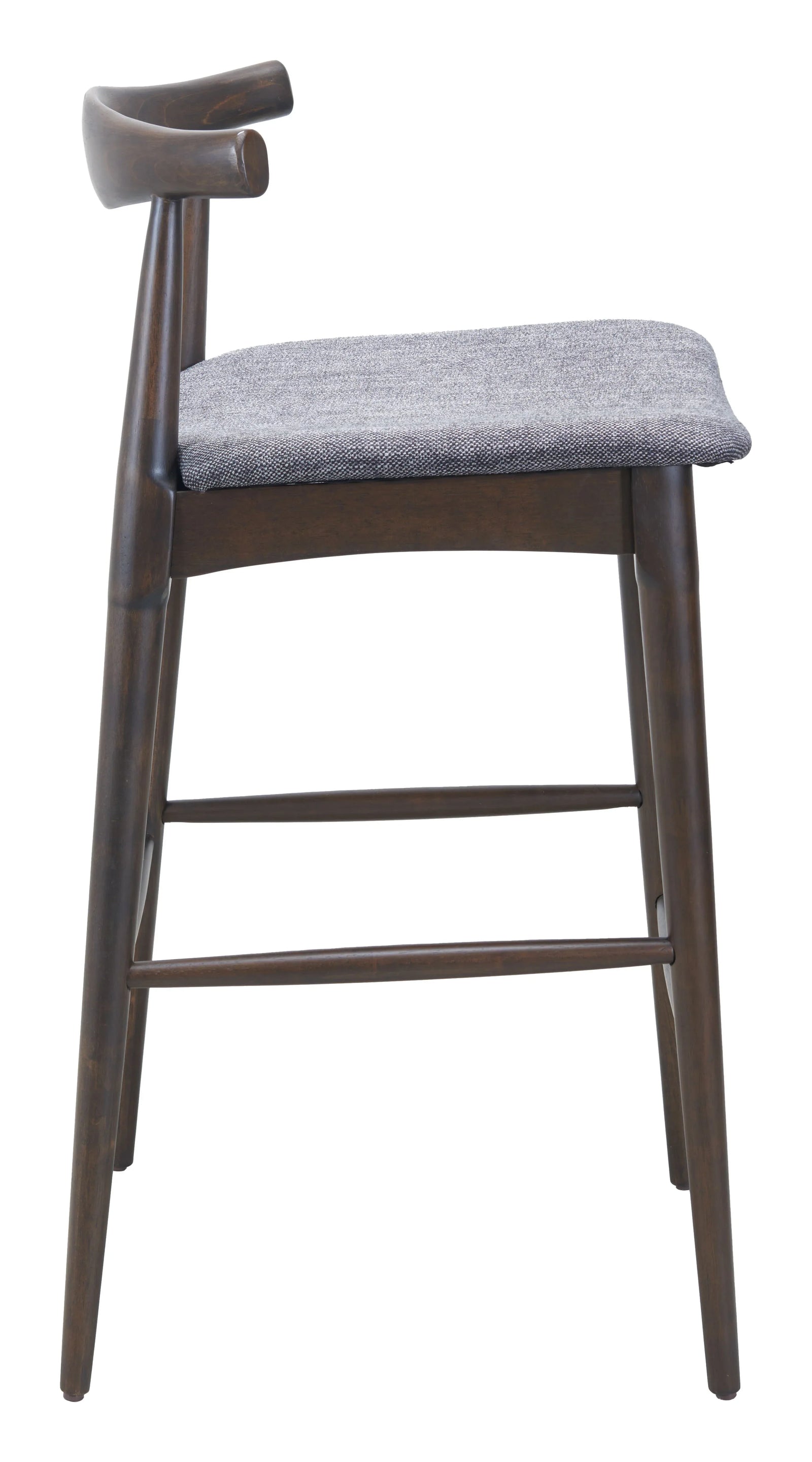 Zuo Tuzka Barstool (Set of 2) Gray & Espresso BAR STOOLS + COUNTER STOOLS