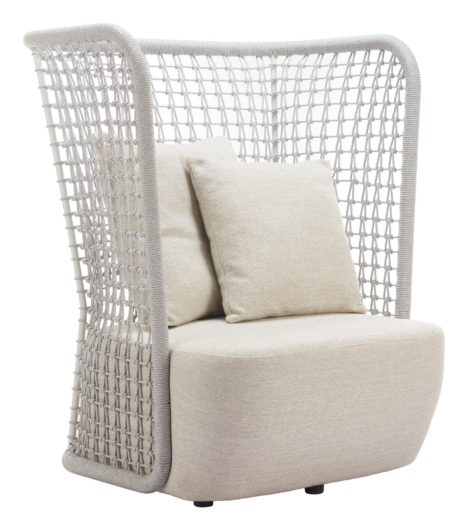 Zuo Hudu Accent Chair Beige OUTDOOR CHAISE LOUNGES