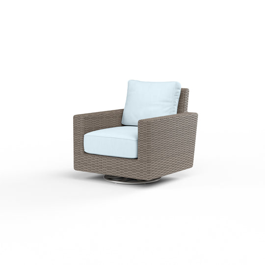 Coronado Swivel Rocker in Canvas Skyline w/ Self Welt