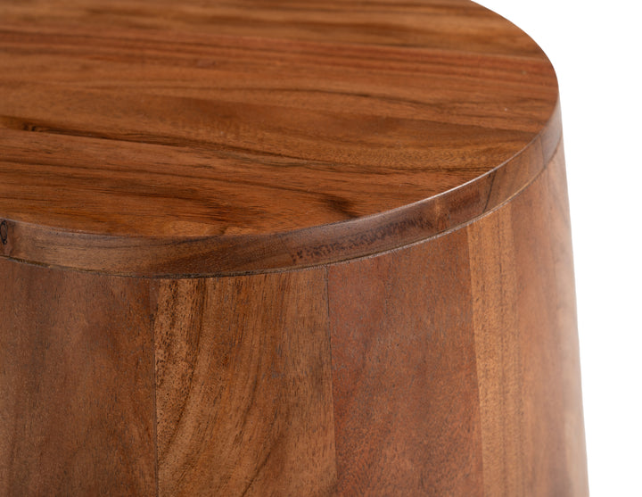 Tornos Side Table Walnut & Yellow