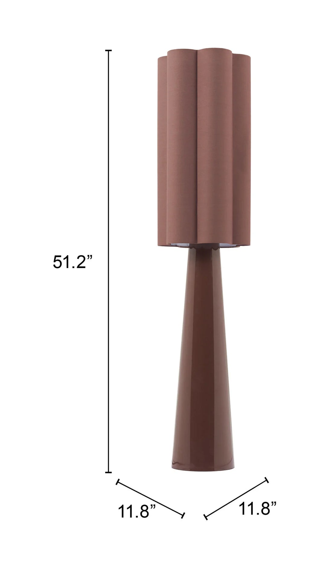 Violet Floor Lamp Brown - AmericanHomeFurniture