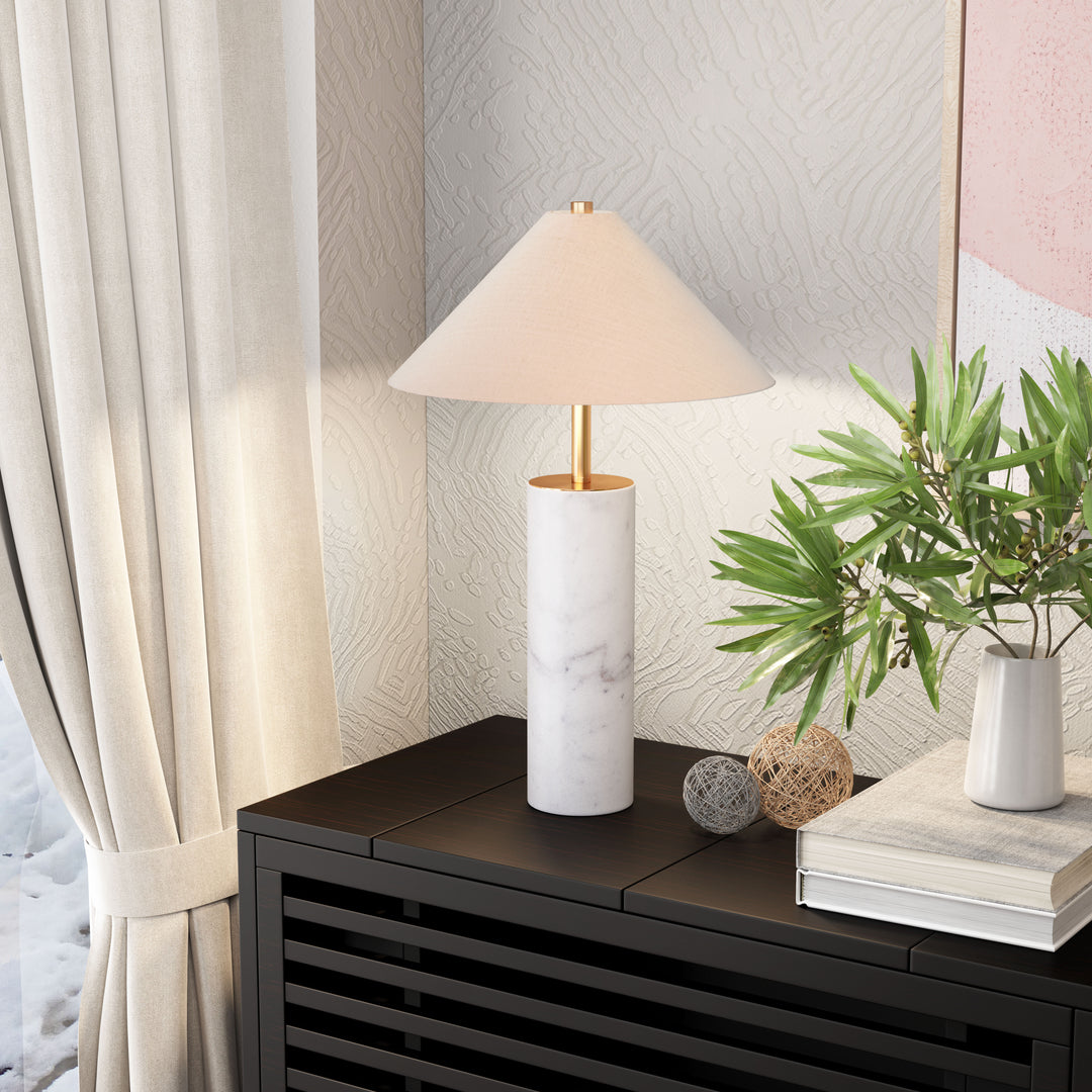Ciara Table Lamp Beige & White - 56100