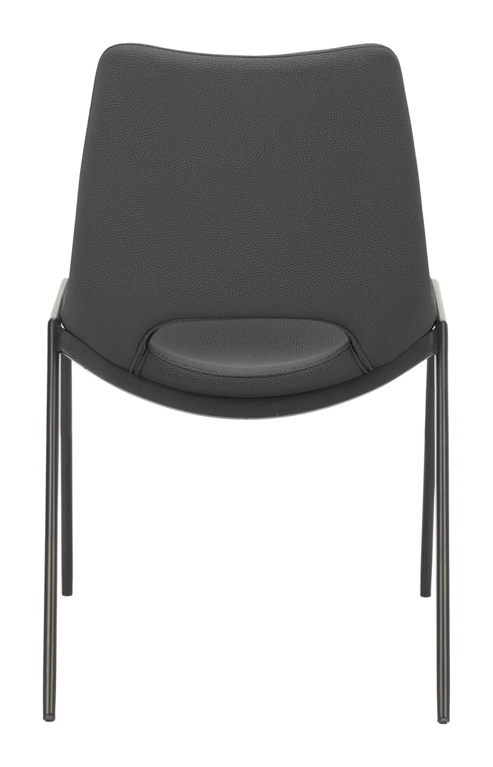 Desi Armless Dining Chair (Set of 2) Black - AmericanHomeFurniture
