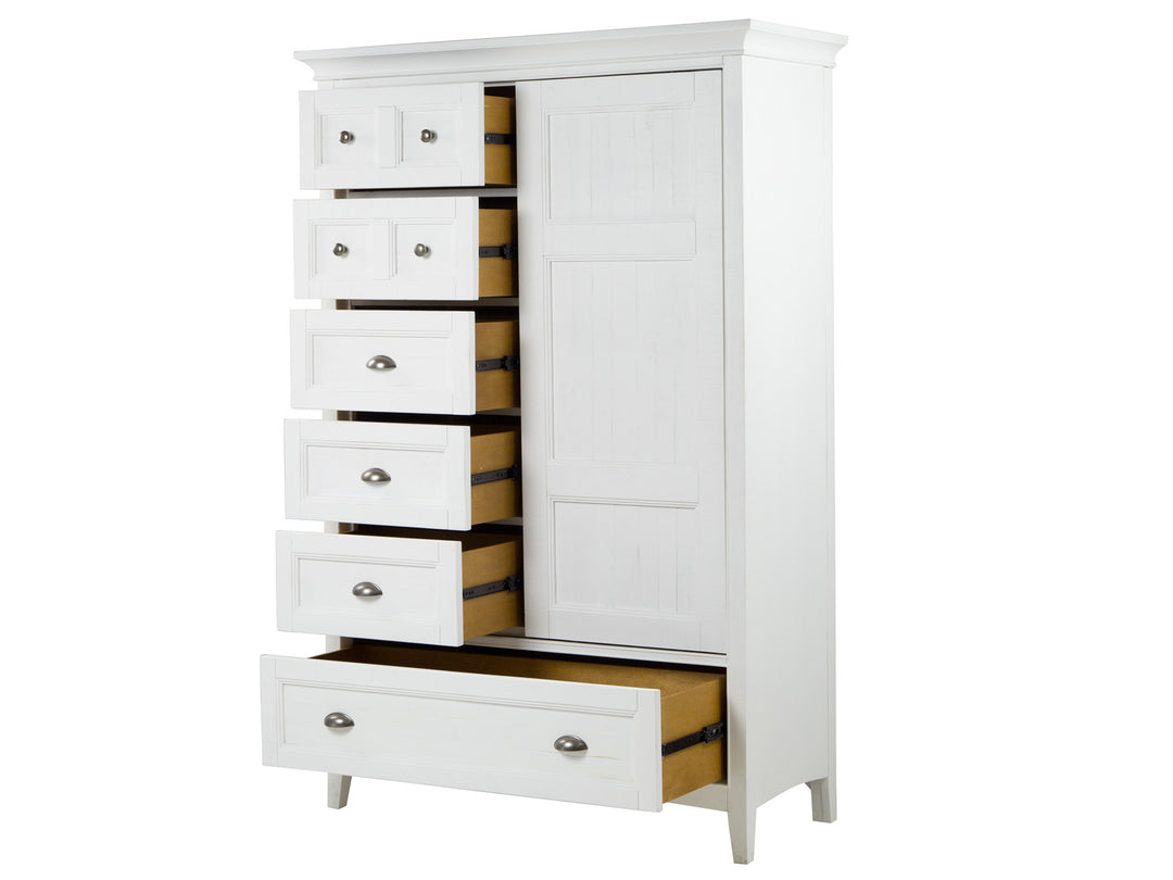 Heron Cove Chalk White And Dovetail Grey Door Chest - B4400-13