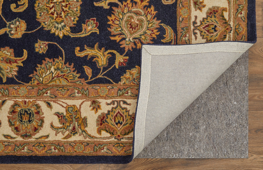 Rectangle/5' x 8'/Navy/Beige